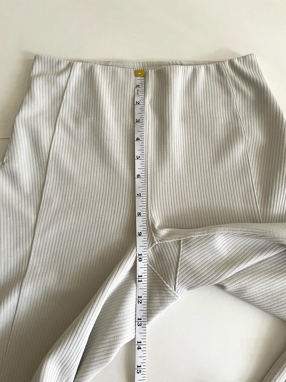 lululemon Ribbed Softstreme Flared Pant in Bone - Picture 13 of 14